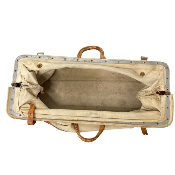 Klein Tools Vintage 24 Inch Linesman Tool Bag Doctors Style Large Canvas Leather - Picture 9 of 12